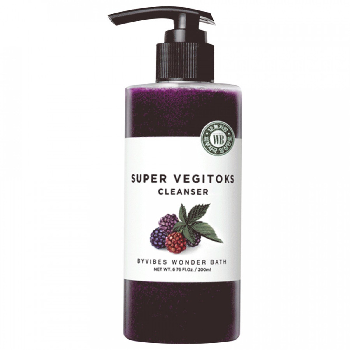 Sữa Rửa Mặt Sủi Bọt Khí 3 in 1 Tẩy Trang - Rửa Mặt Thải Độc Tố Wonder Bath Super Vegitoks Cleanser Purple 300ml