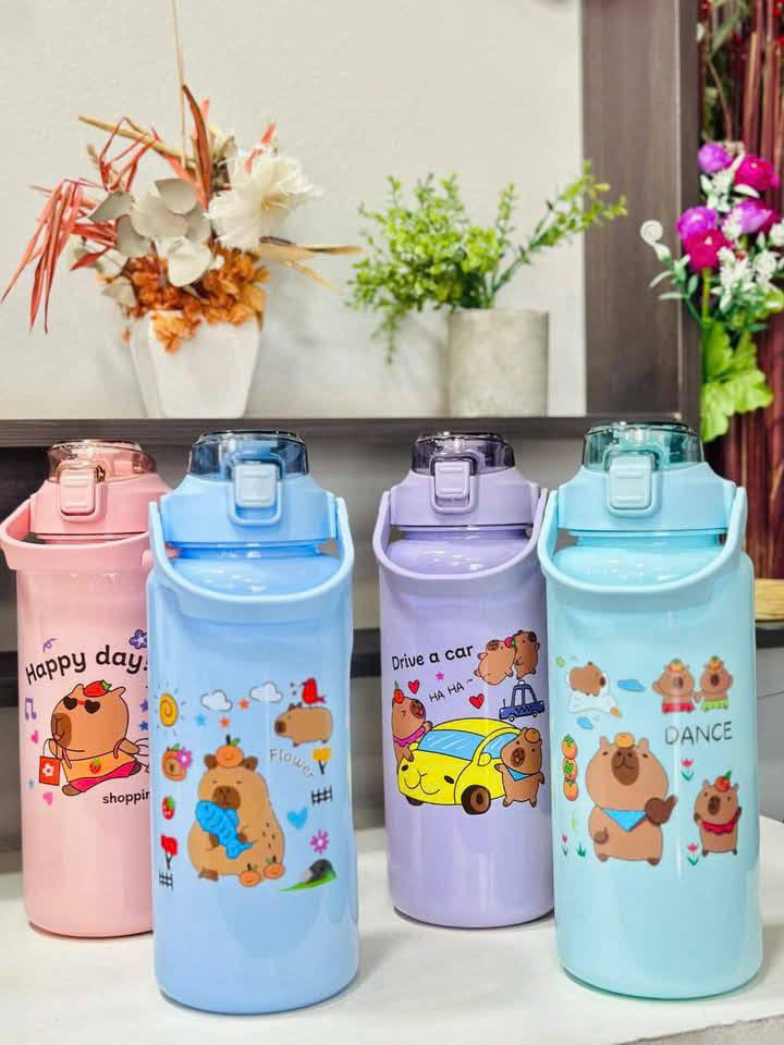 Bộ 3 Bình Đựng Nước Có Quai Sách – Bình Nhựa PC An Toàn, Tiện Dụng - HÀNG CHÍNH HÃNG MINIIN