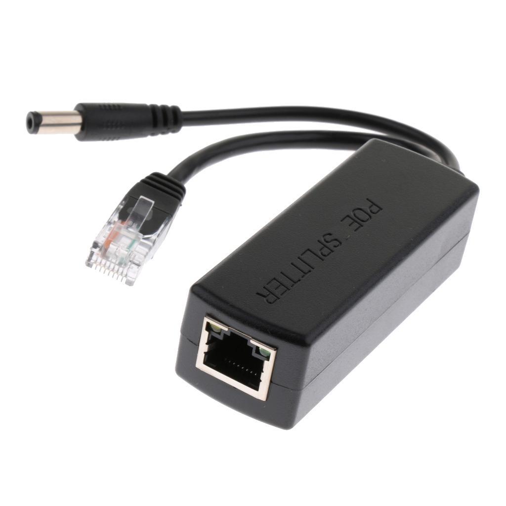 2Piece IEEE 802.3af USB Active PoE Splitter Power Over Ethernet 48V 12V Computer