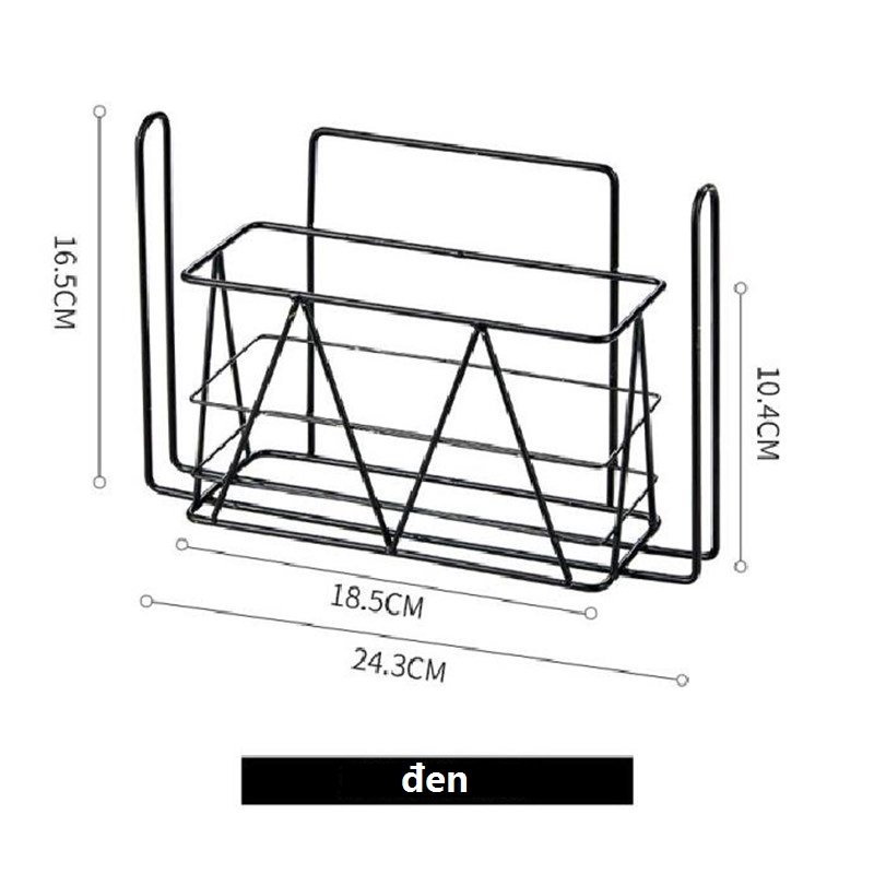 Giá kệ để đồ nhà bếp inox, không cần đục lỗ, có thể đựng màng bọc thực phẩm