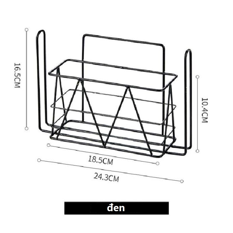 Hình ảnh Giá kệ để đồ nhà bếp inox, không cần đục lỗ, có thể đựng màng bọc thực phẩm