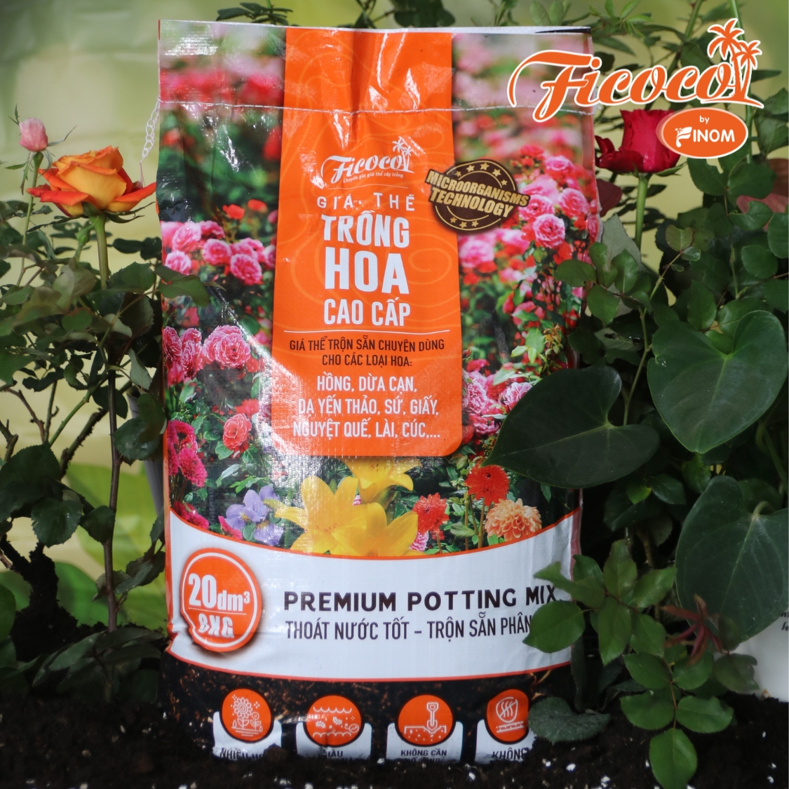 GIÁ THỂ TRỒNG HOA CAO CẤP - FICOCO