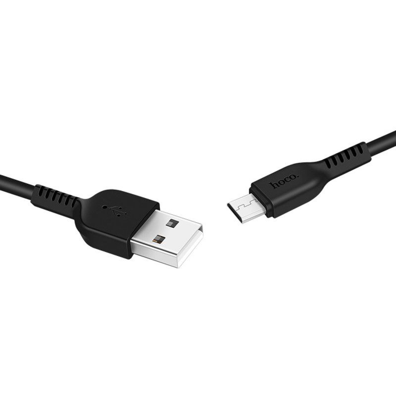 Cáp sạc 2.4A Hoco chân Micro chất liệu cao cấp không đứt gãy dẫn điện tốt cho Android dài 1M - Hàng chính hãng