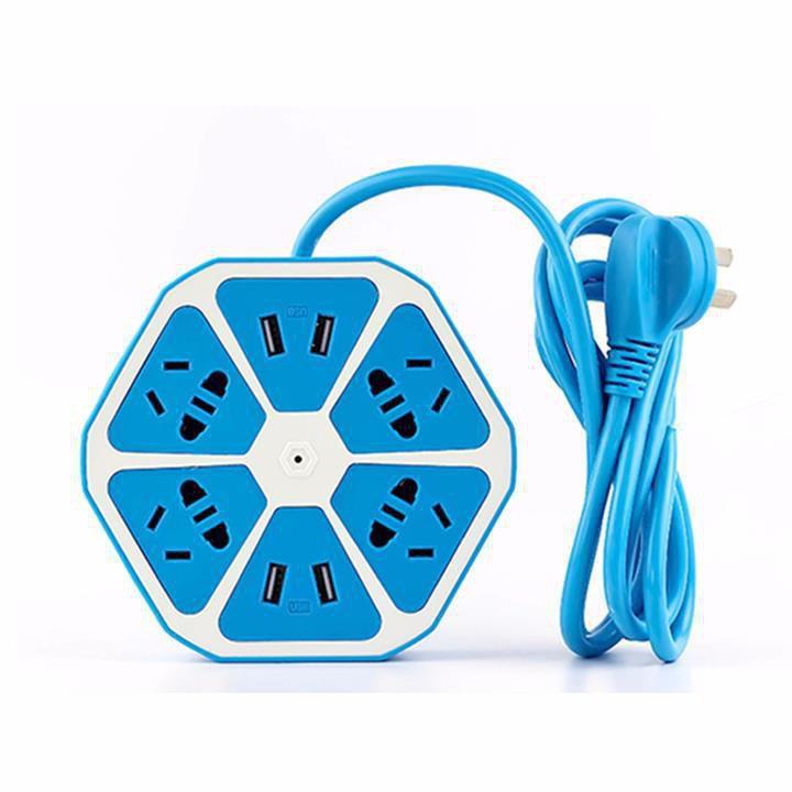 Combo 2 Ổ cắm điện lục giác tích hợp 2 cổng USB - Mẫu mới 2018