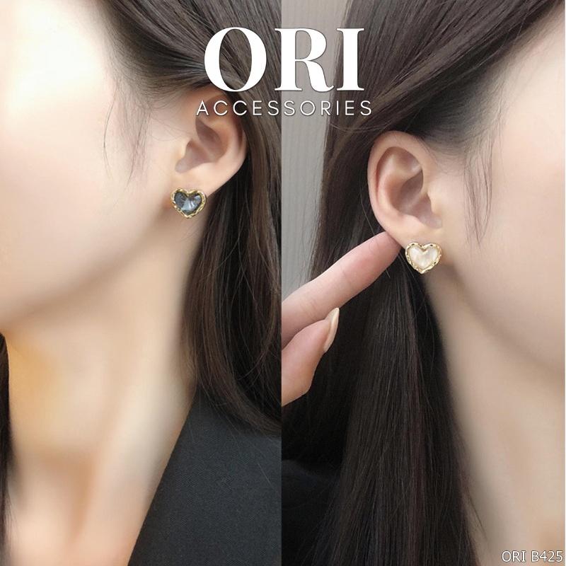 Bông tai nữ dáng nhỏ Lovely Heart xinh xắn dễ thương ORI ACCESSORIES B425