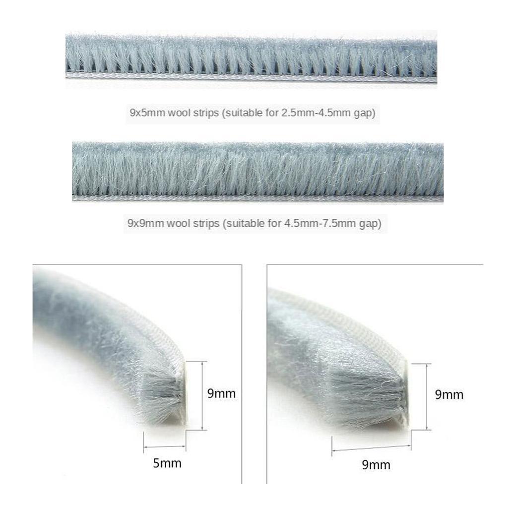 2X 10M Window Door Seal Strip Weather Strip Sealing Tape Self-Adhesive 9x5mm