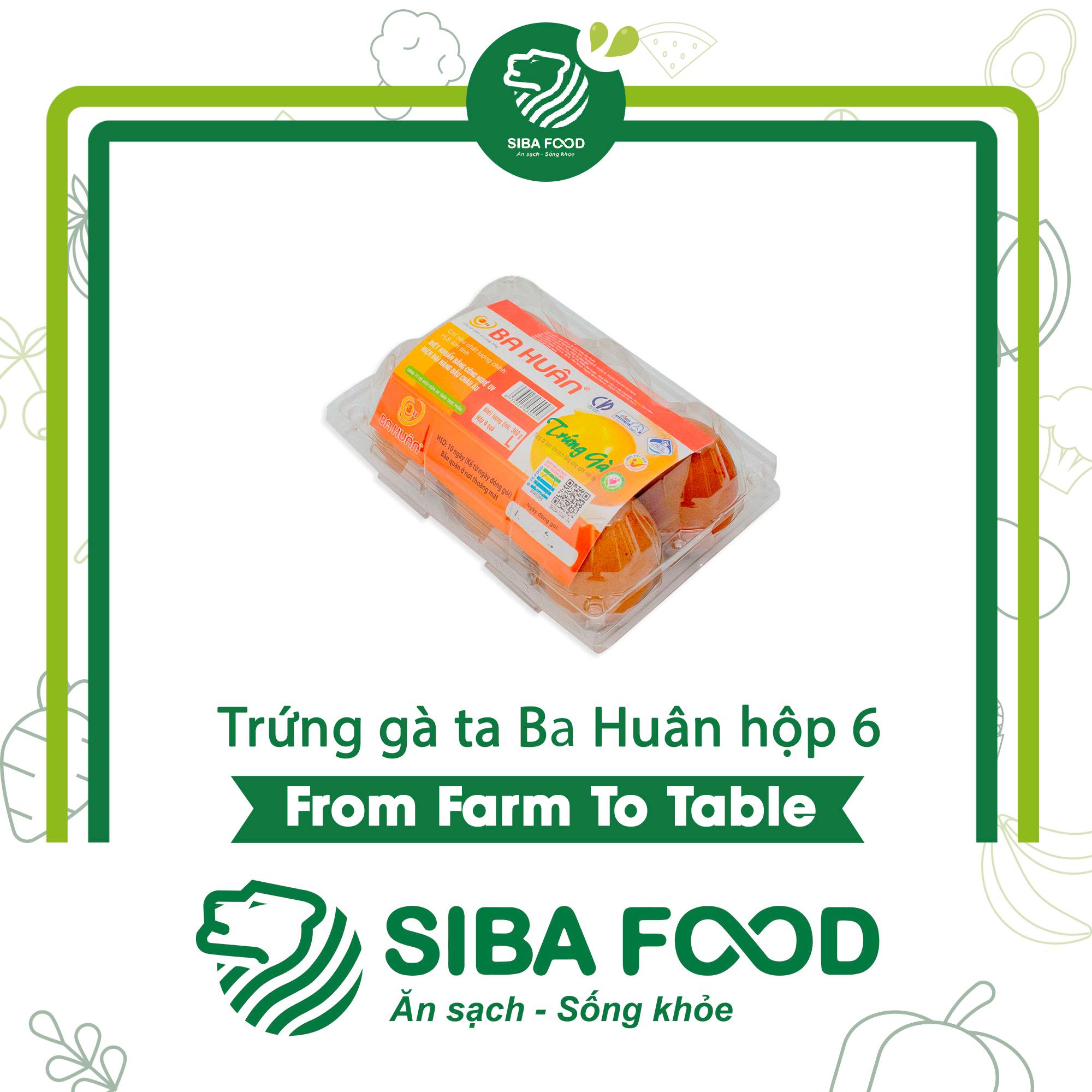 Trứng gà ta Ba Huân hộp 6