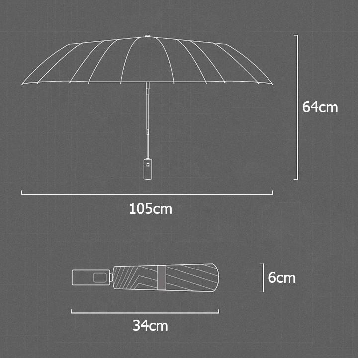 Ô dù che mưa đi nắng tự động xếp gấp gọn 8 nan, 12 nan chống UV cao cấp cho ô tô xe hơi nhiều màu