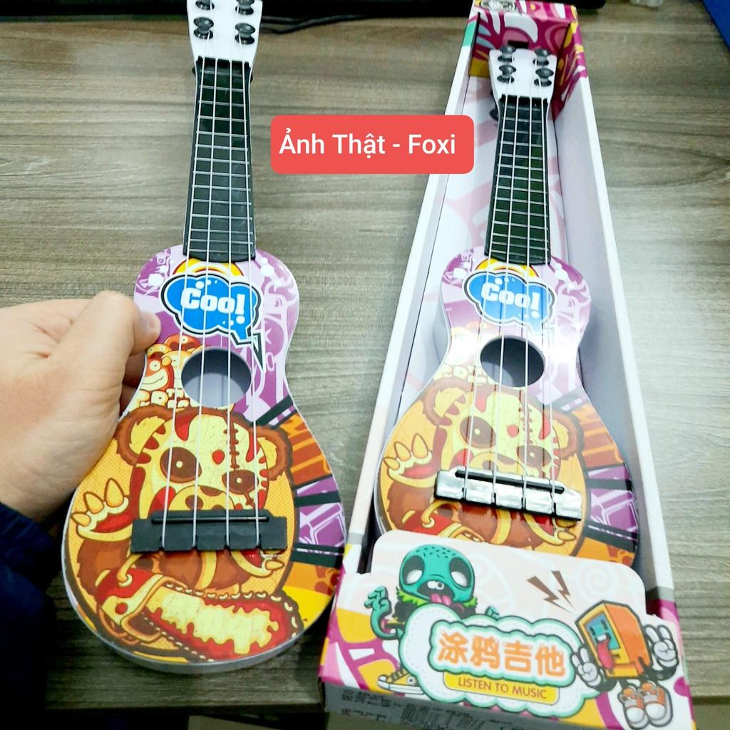 Đồ chơi phát nhạc và nhạc cụ Đàn Guitar Mini Foxi-Ukulele cho bé vừa chơi vừa học phát triển trí tuệ