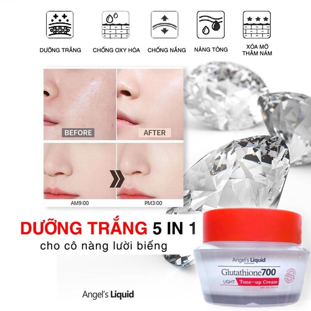 Kem Dưỡng Trắng Da Angel Liquid Glutathione 700 Light Tone Up Cream Chống Nắng Nâng Tone (Ngày) 50ml