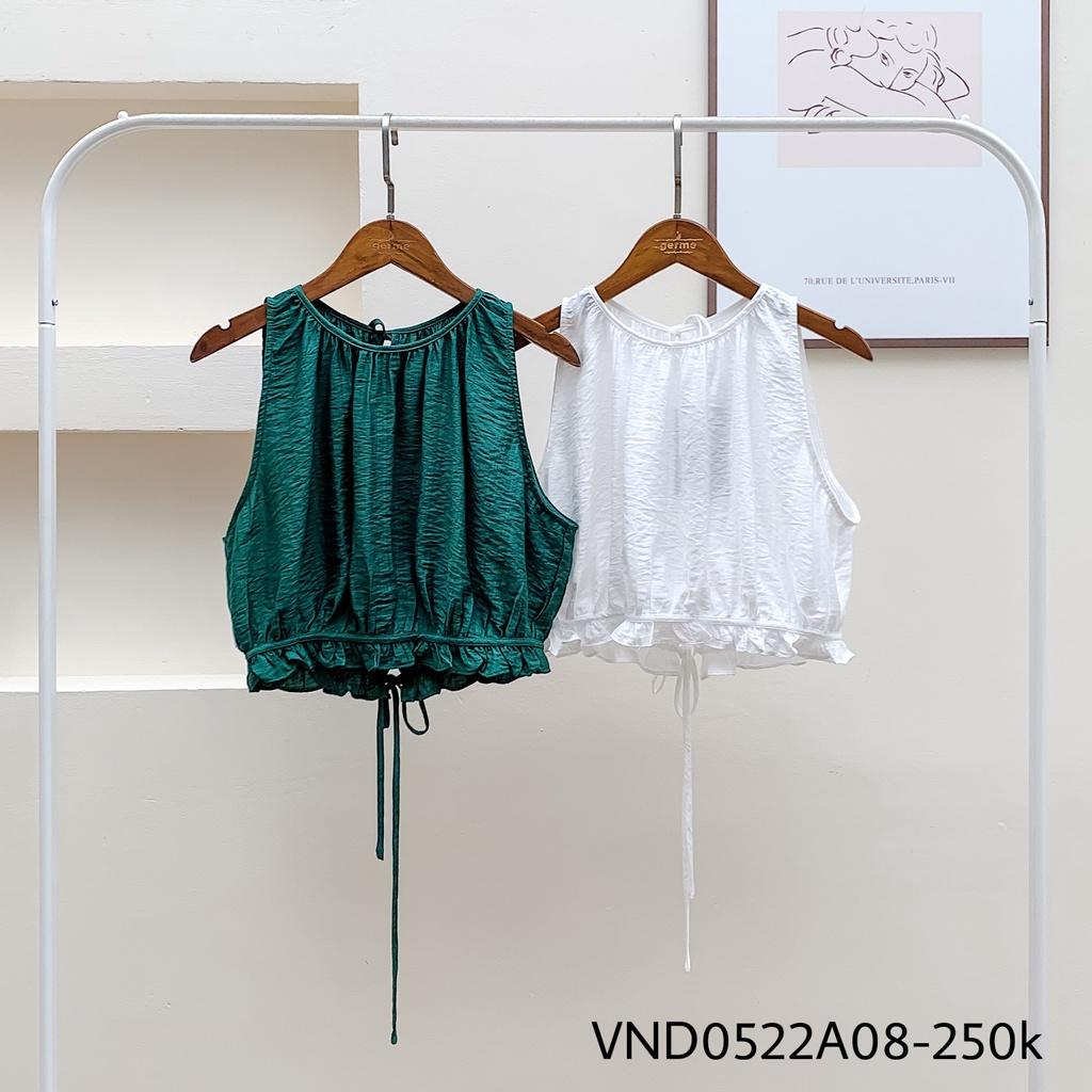 Áo croptop bèo viền hàng thiết kế vnd0522a08 by germe