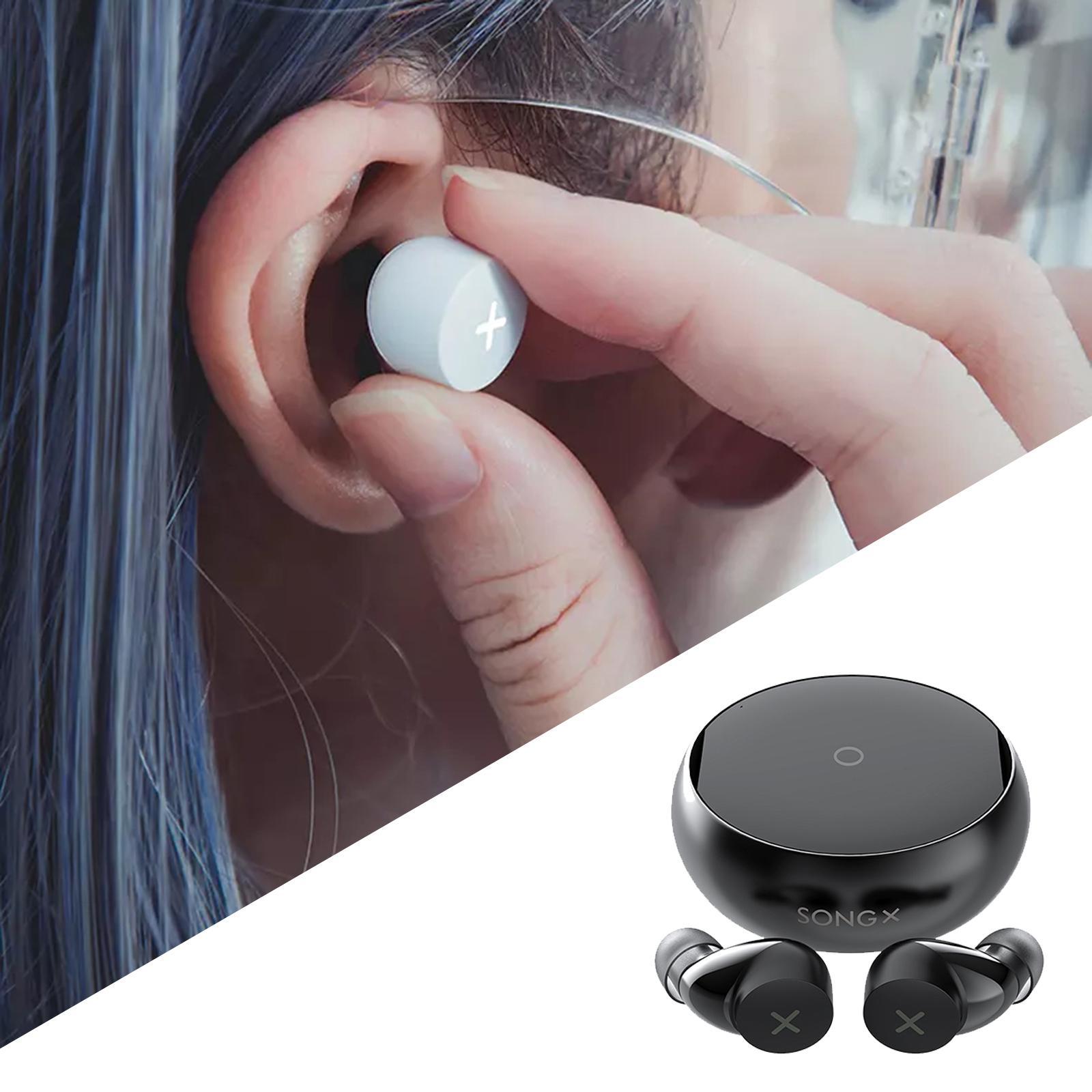 True Earbuds Headphones with Charging Case Waterproof  Stereo Earphones Built-in Mic Headset
