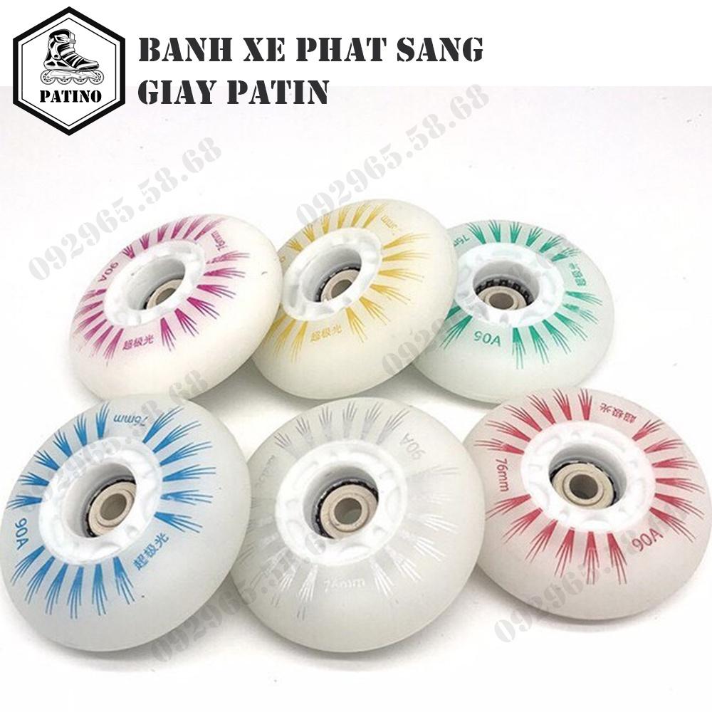 Bánh Xe patin Có Đèn Led (loại tốt), Cao Su Có Độ Bám Đường Cao