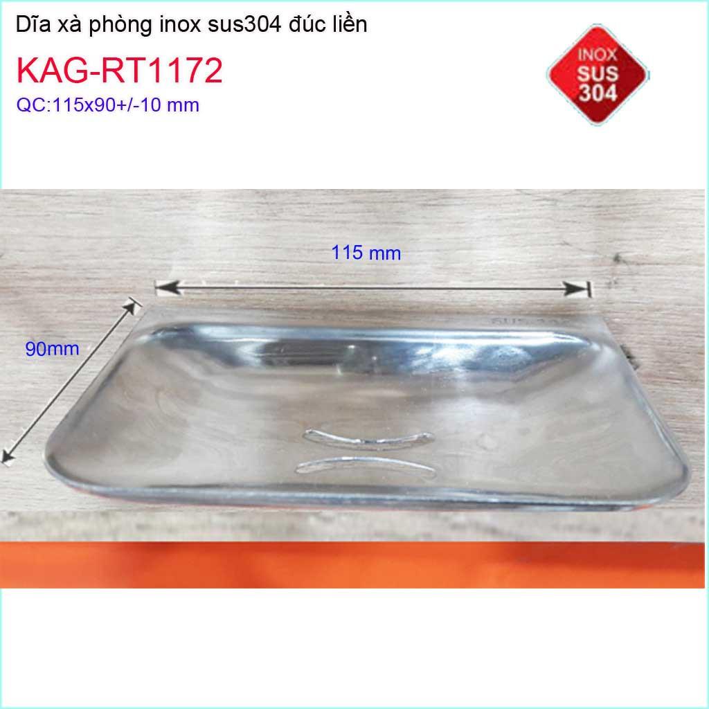 Dĩa xà phòng inox 304, kệ đựng xà bông cục KAG-RT1172