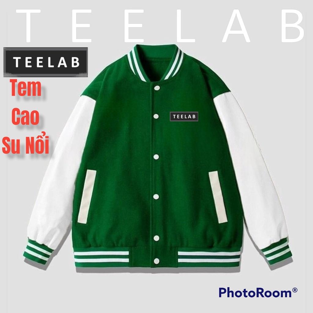 (Tem logo Cao Su chính hãng) Áo khoác TEELAB jacket Bomber Nỉ Bông unisex - Áo khoác Ullzang Basic có form rộng XL