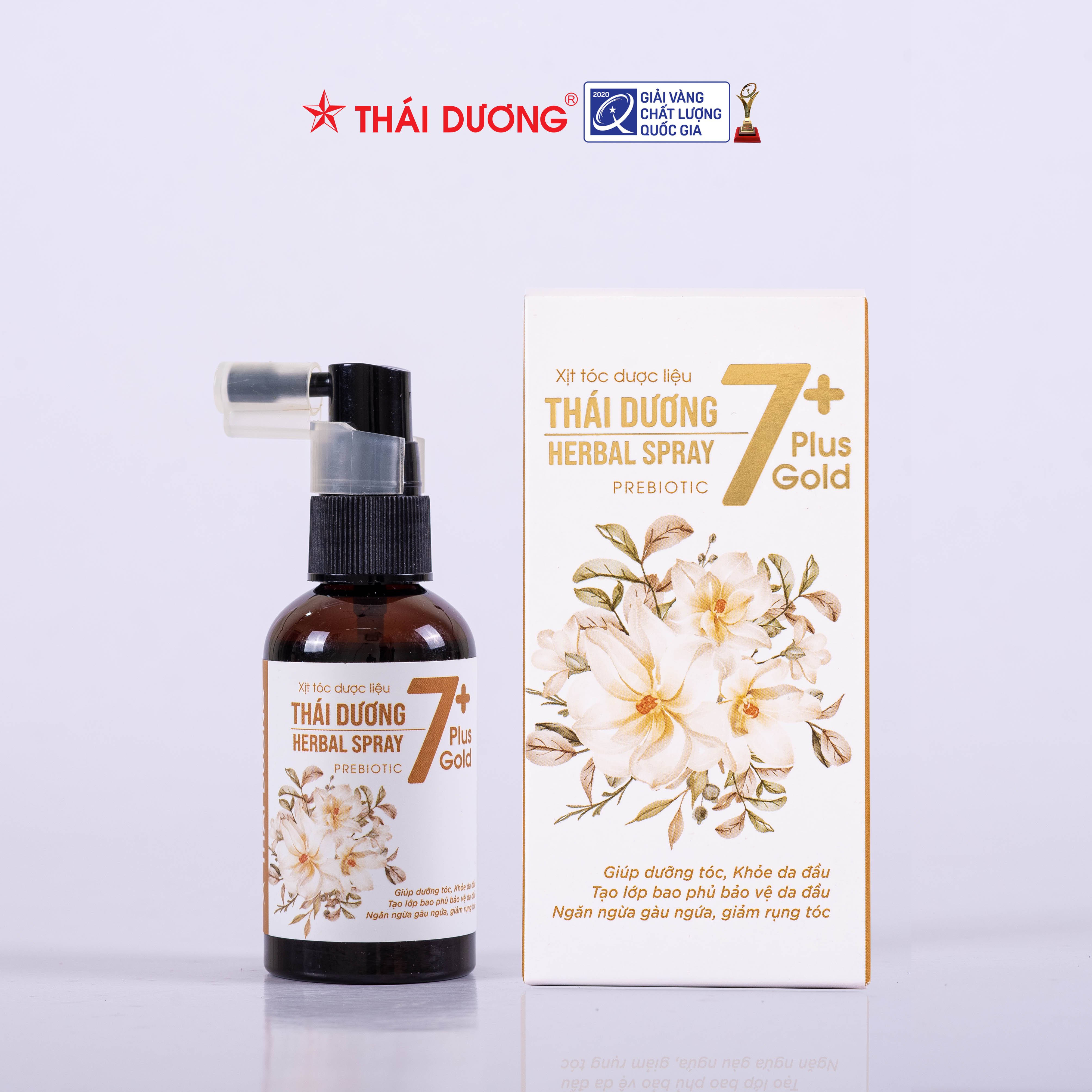 Xịt tóc dược liệu Thái Dương 7 Plus Gold - Sao Thái Dương