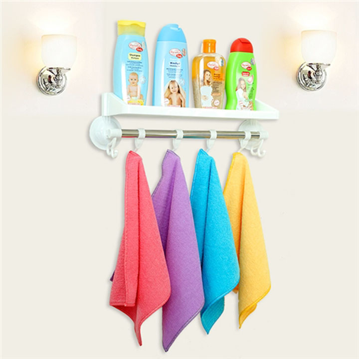 Kệ hít treo nhà tắm gọn gàng
