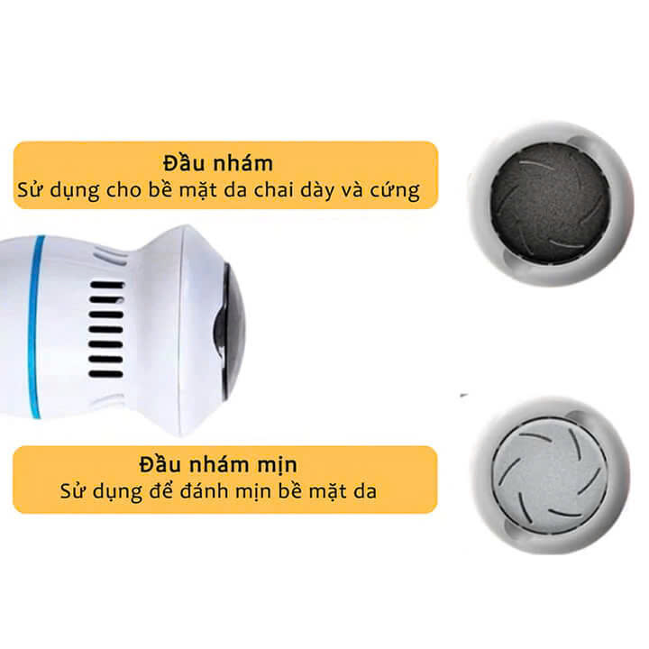 Máy Chà Gót Chân Chuyên Dụng Tẩy Da Chết, Dụng Cụ Mài Gót Chân Đẩy Lùi Chai Sạn Sạc Pin Tiện Lợi