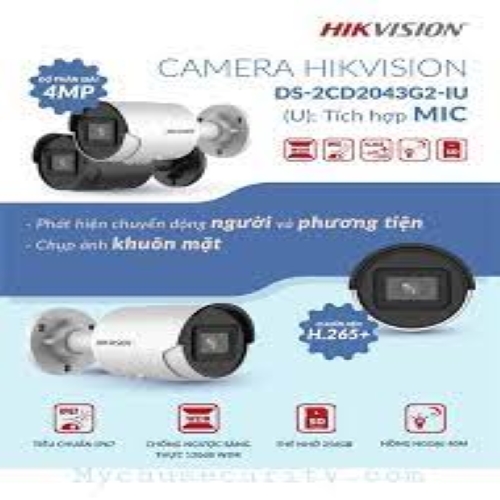 Camera IP thân trụ 4MP HIKVISION DS-2CD2043G2-IU,HÀNG CHÍNH HÃNG