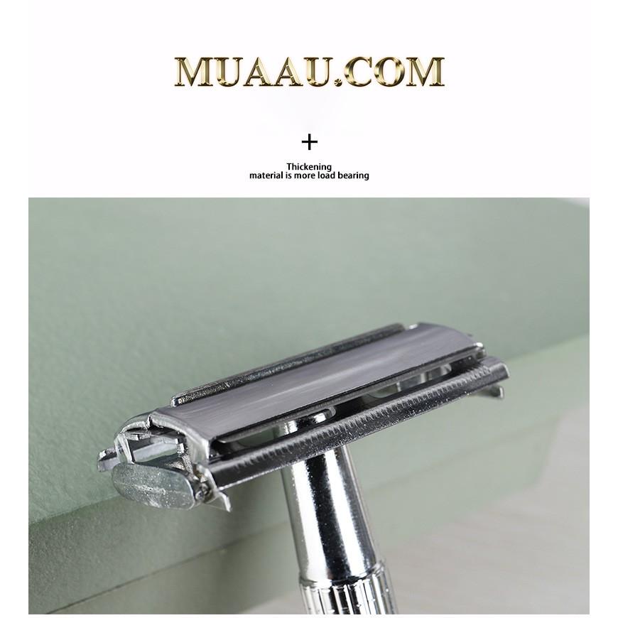 Bàn Cạo Râu Thủ Công 2 Lưỡi Inox Không Gỉ NJ997 Giá Rẻ️! Dao Cạo Râu Cổ Điển Siêu Bền️