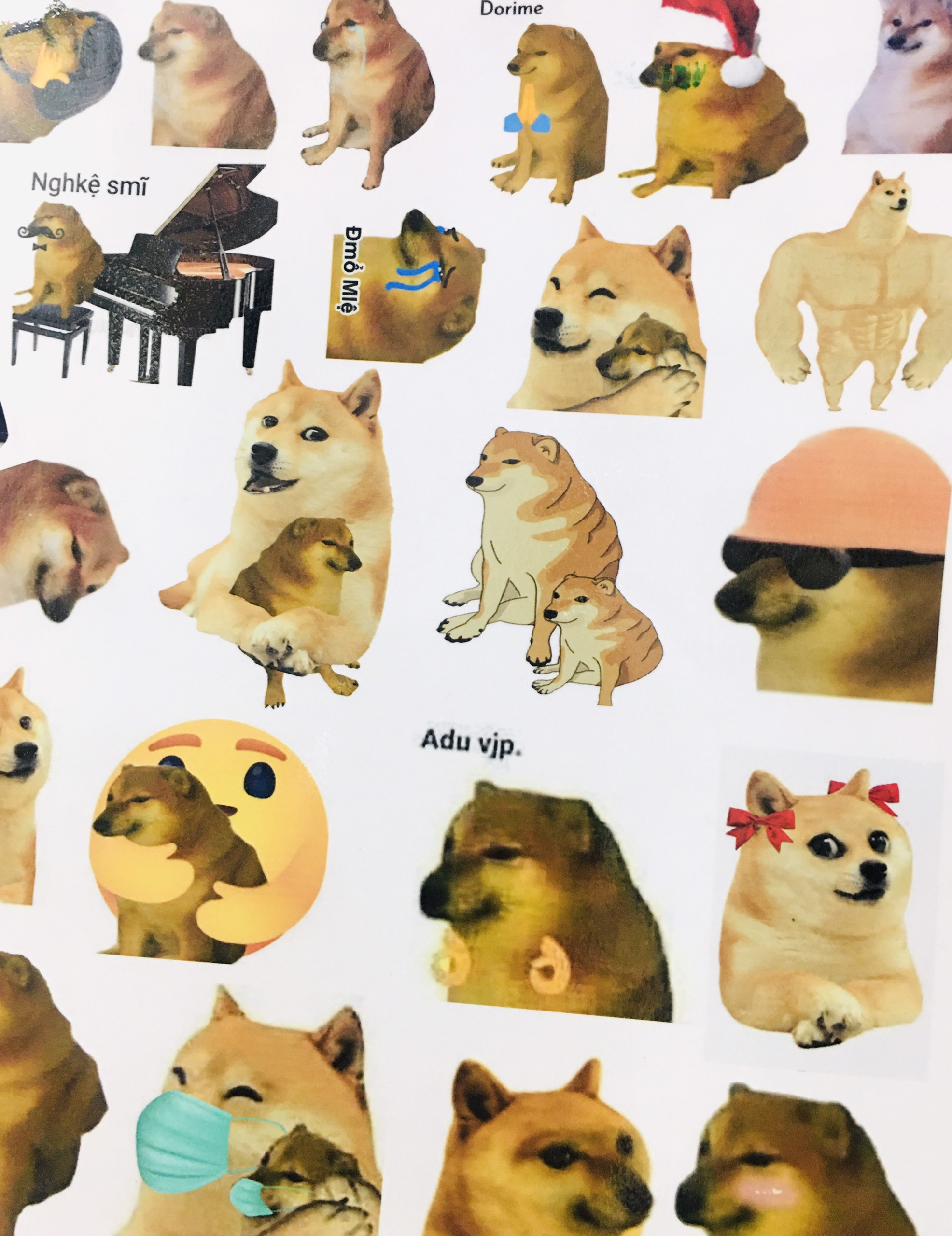 sticker set 100 ảnh Cheems ( mẫu gioa ngẫu nhiên )