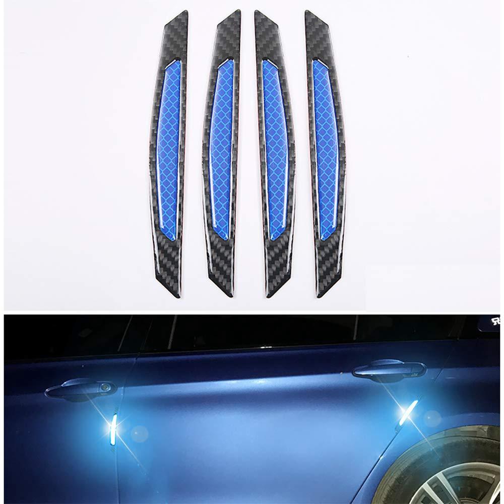 Bộ 4 Miếng Dán Sợi Carbon Phản Quang Bảo Vệ Kính Chiếu Hậu/Cửa Xe Hơi