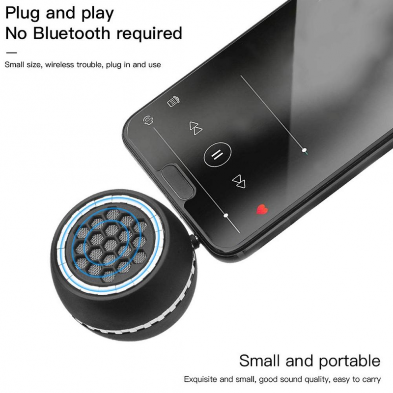 Loa không dây mini Loa siêu trầm Hifi Portable 3D Stereo Universal Jack 3.5Mm Loa cho iPhone Máy tính bảng Máy tính xách tay để phát trực tuyến Màu sắc: Đen
