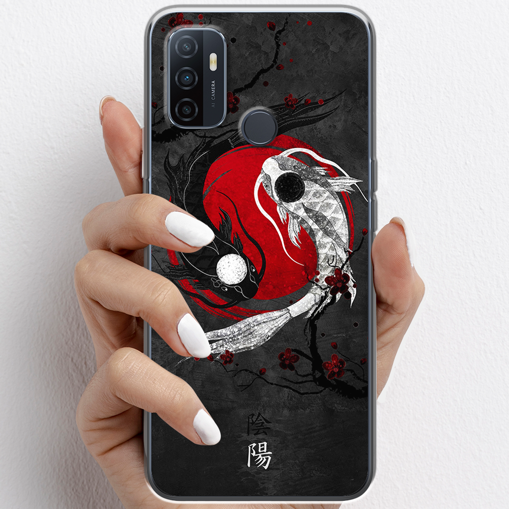 Ốp lưng cho Oppo A53, Oppo A93 nhựa TPU mẫu Cá âm dương