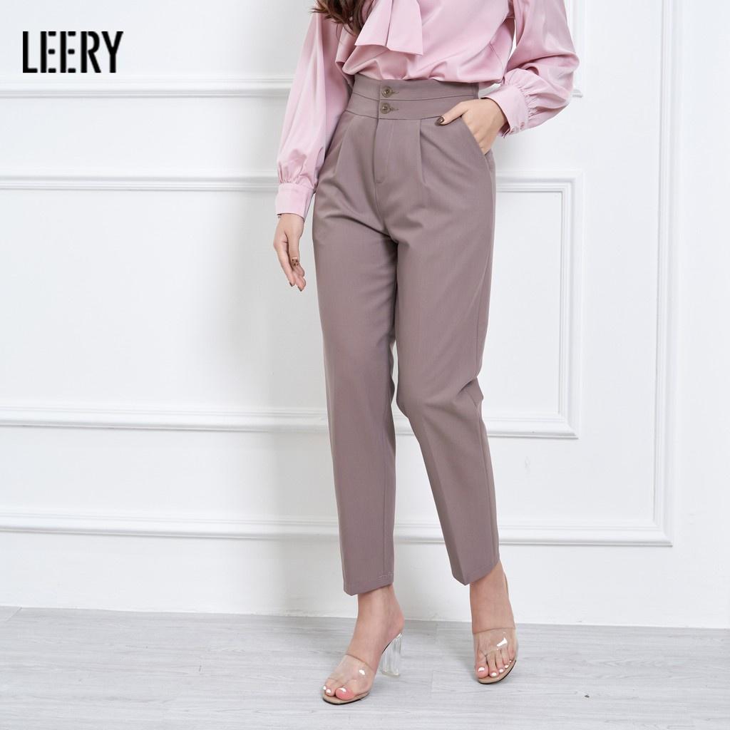 Quần công sở thời trang cao cấp dáng baggy nữ 4 màu QD18 - LEERY