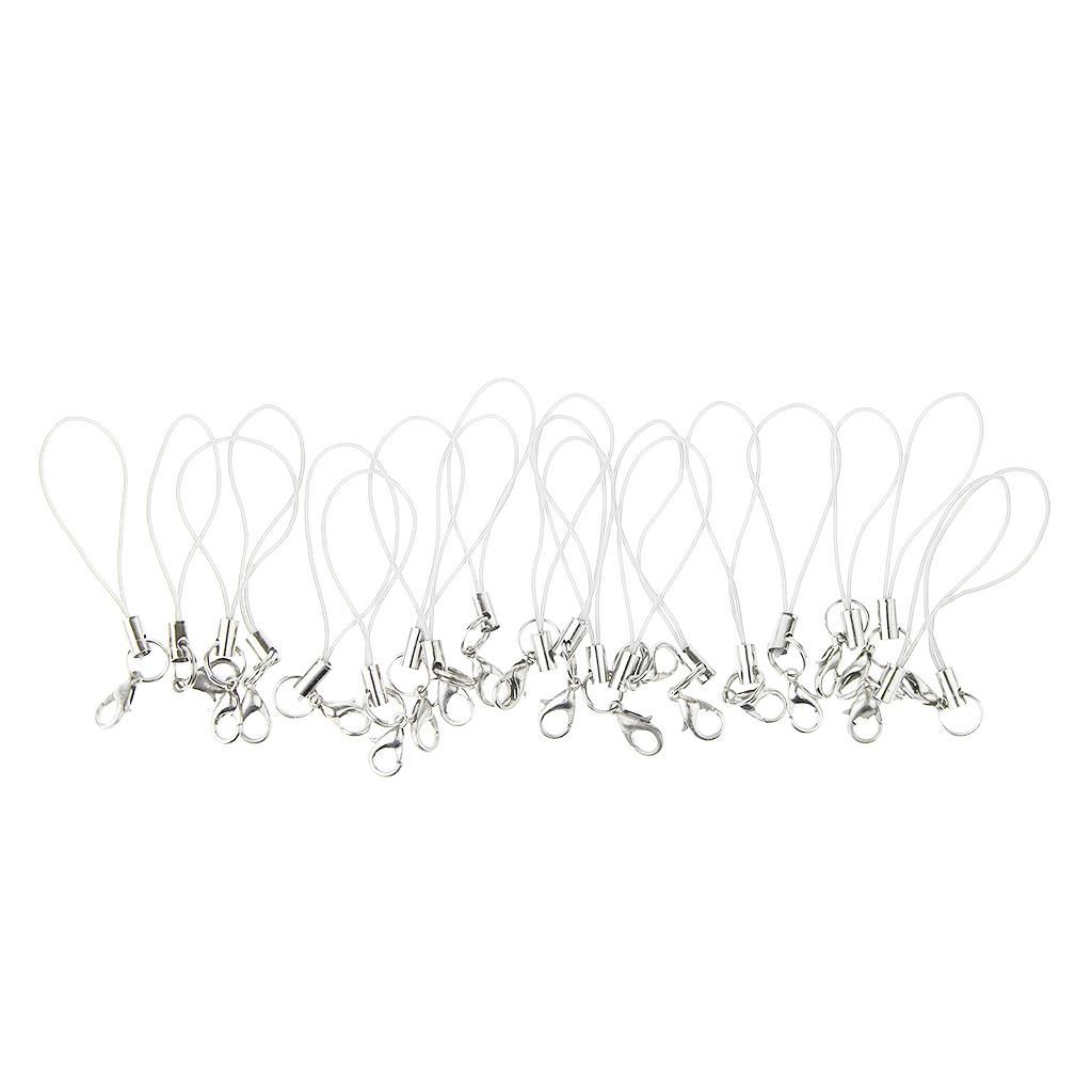 40 Pack Phone Key MP3 MP4 Keychain Bag Small Electronic Charms White&Black