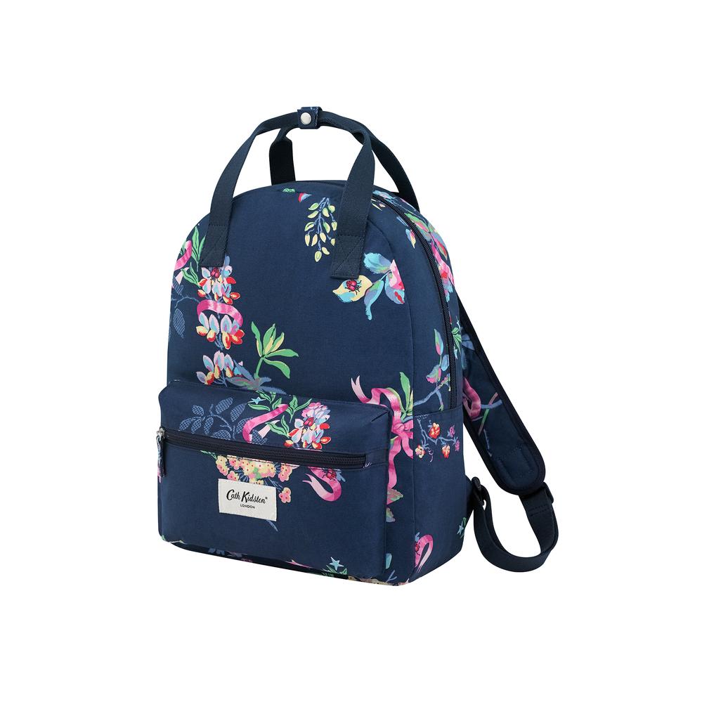 Ba LôMFS Backpack w' hanging loop New Birds and Roses-Navy-1072761