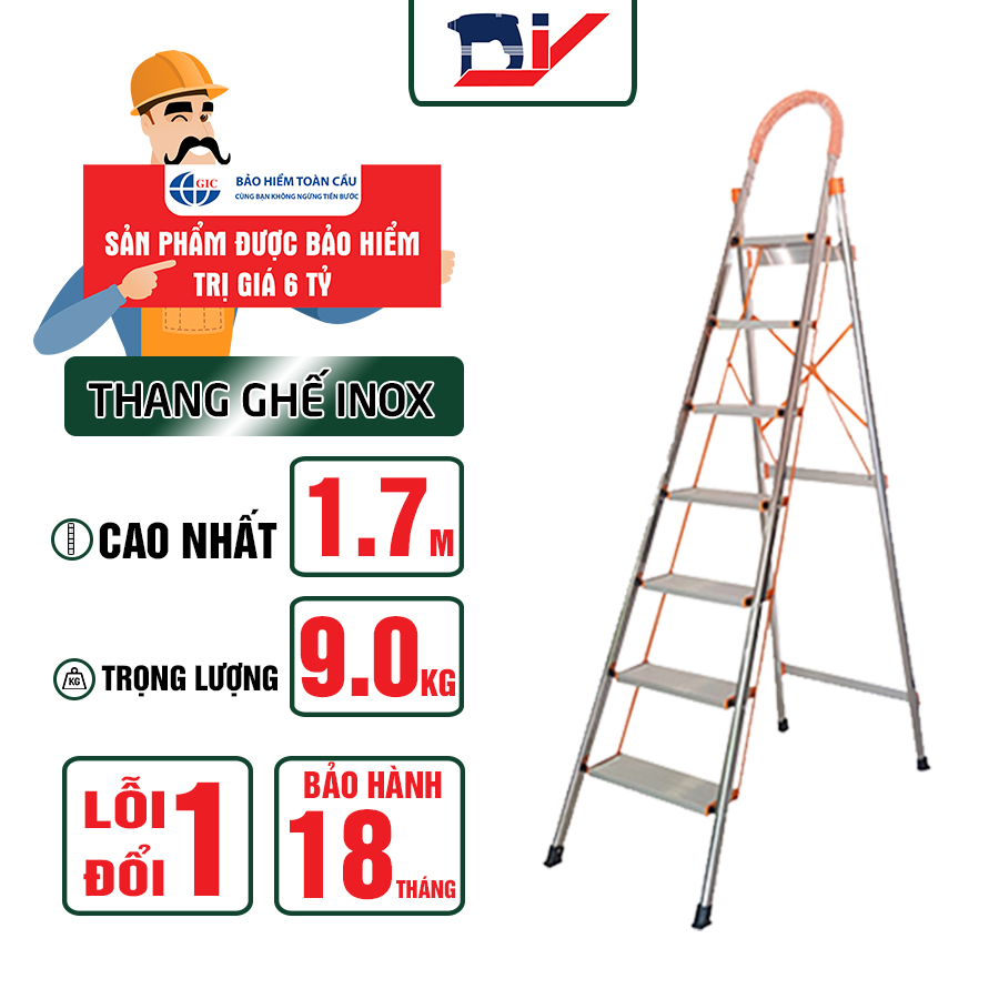 Thang ghế inox DIY TLS-07