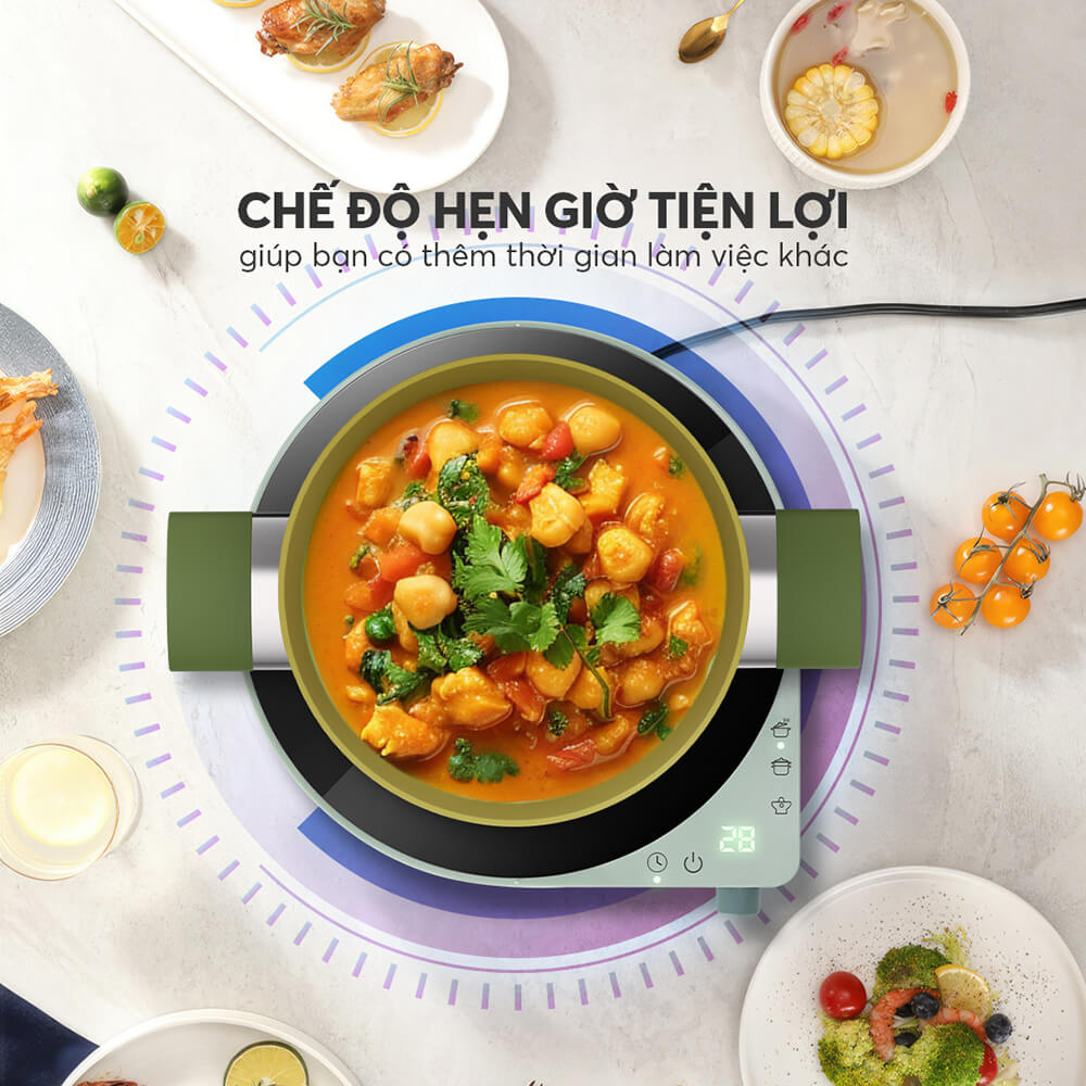 Bếp Điện Từ Đơn Elmich ICE-8878 1800W, Hàng Chính Hãng, Mặt Kính Ceramic - JoyMall