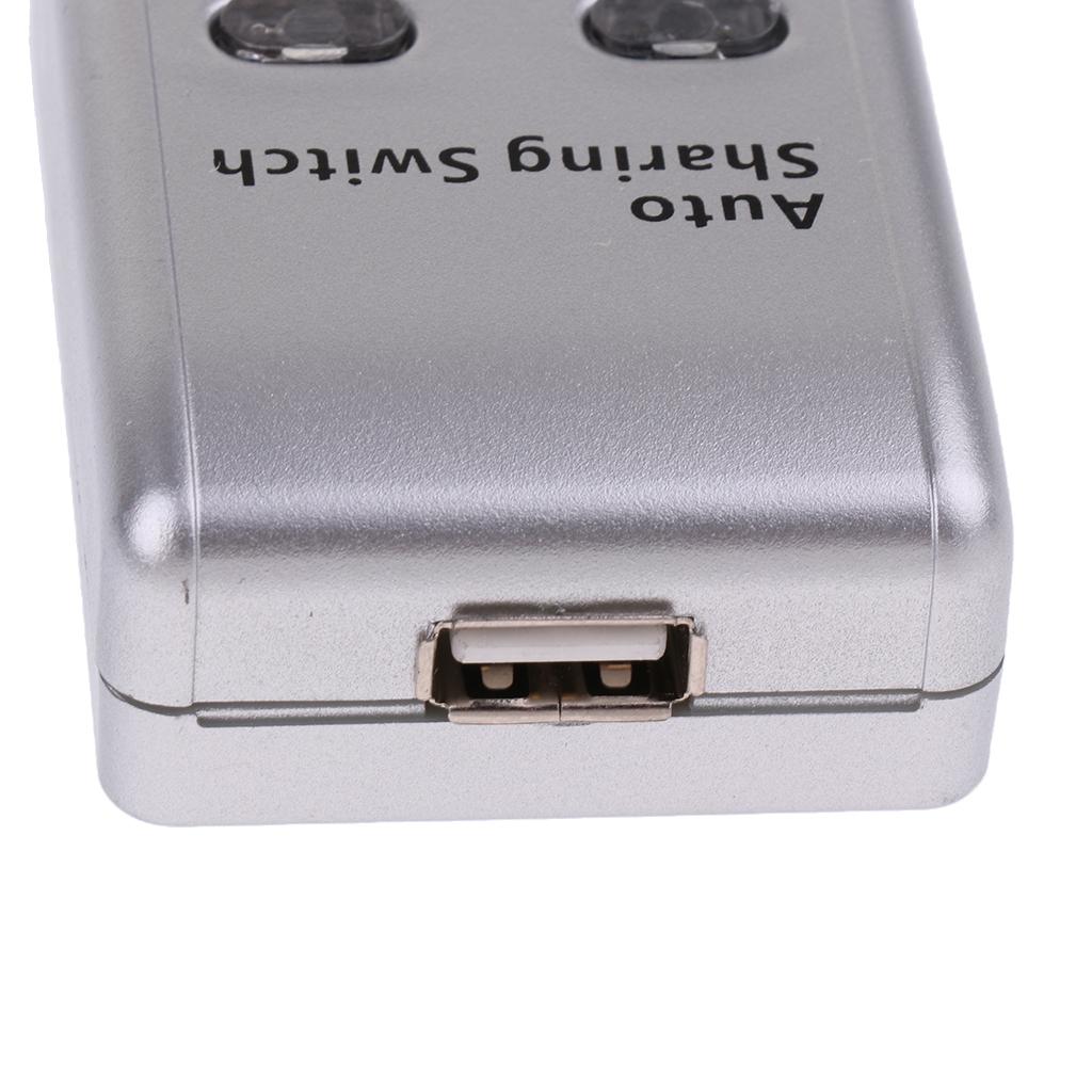 2 Ports USB 2.0 Auto Sharing Switch HUB Selector for Printer/HDD/Flash Drive