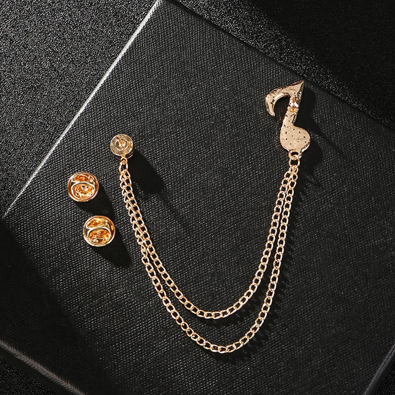 Music Note Brooch Badge Decor Rhinestone Brooch for Sweater Shirt Gift