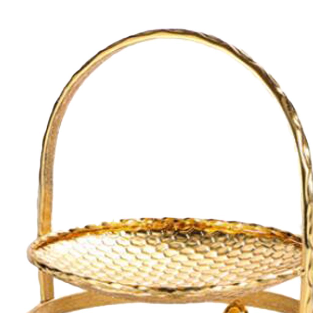 1/2/3 Tier Zinc Alloy Cake Stand Afternoon Tea Wedding Plate Party Tableware, Gold or Silver