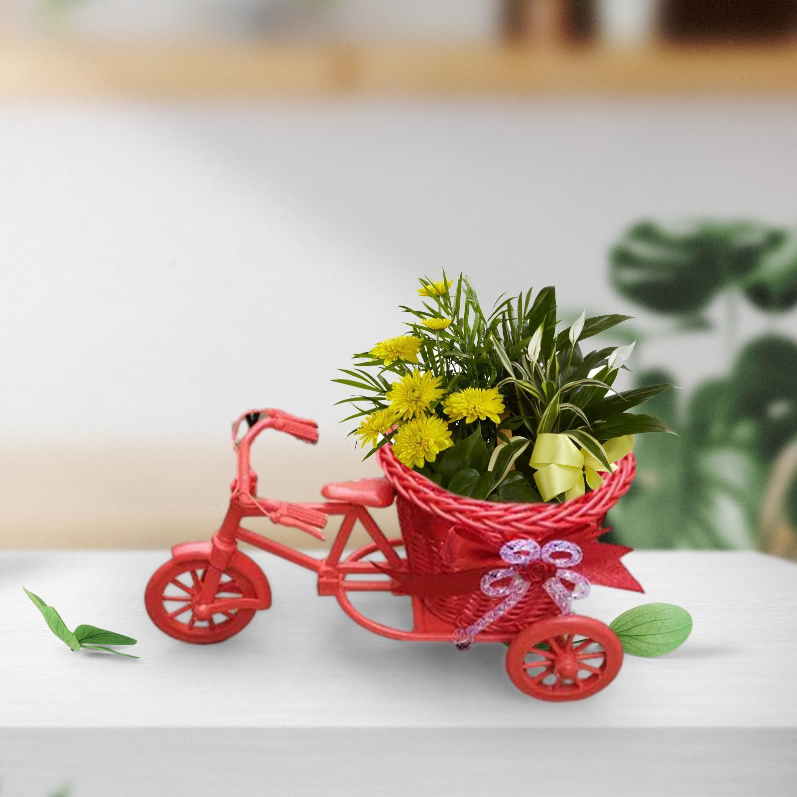 Artificial Flower Basket Vase Plant Rack for Party Indoor Home Decor