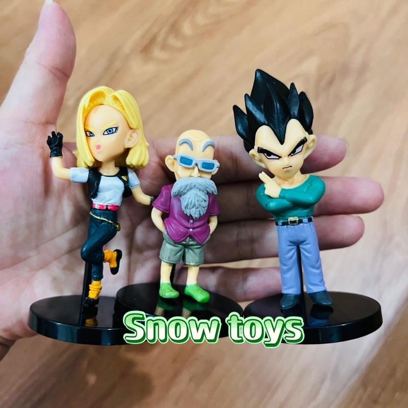 Mô hình Dragon Ball Super WCF - Master Roshi Android 18 Trunks Vegeta Son Gohan Goku Super Saiyan God Blue