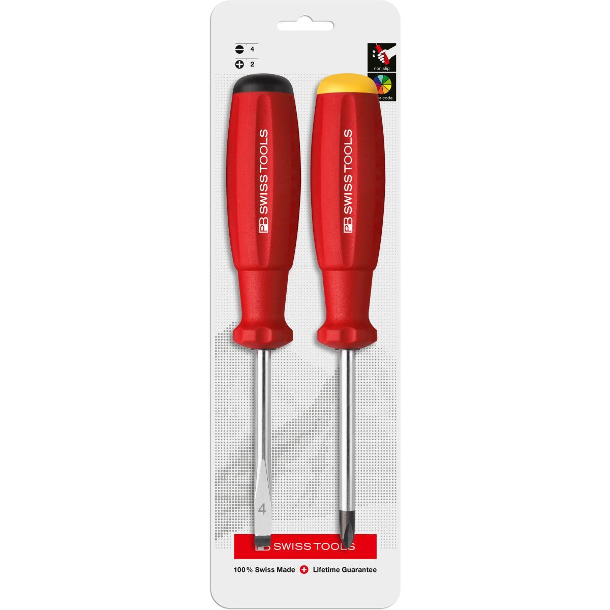 Bộ Tua Vít 2 Chiếc Dòng Tay Cầm Swiss Grip Pb Swiss Tools Pb 8262 Cn - Hàng Chính Hãng 100% từ Thụy Sĩ