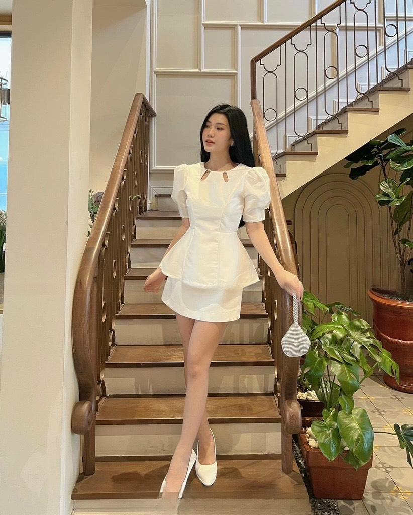 ÁO KHOÉT GIỌT NƯỚC ĐÍNH HẠT  14042