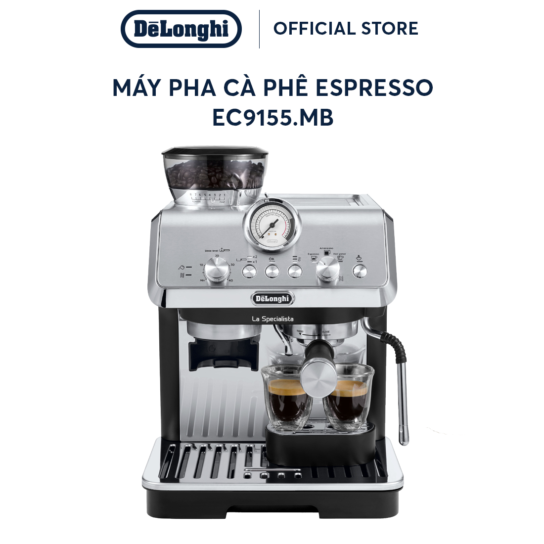 [Hàng chính hãng] Máy pha cà phê espresso DeLonghi La Specialista Arte EC9155 (R/ MB)