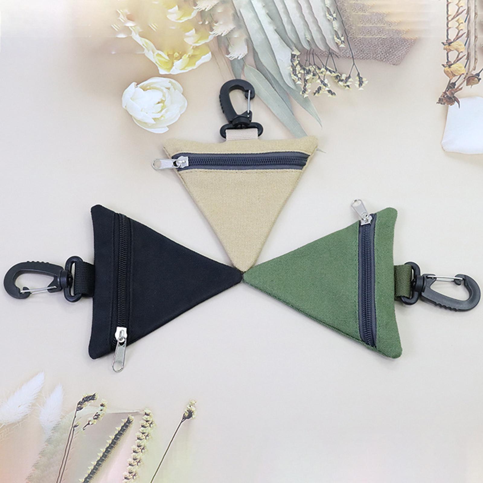 Durable Molle Pouch Keys Coins Triangle Wallet with Swivel Hook, Tactic Waist Bag Case Coin Purse Little Change Wallet