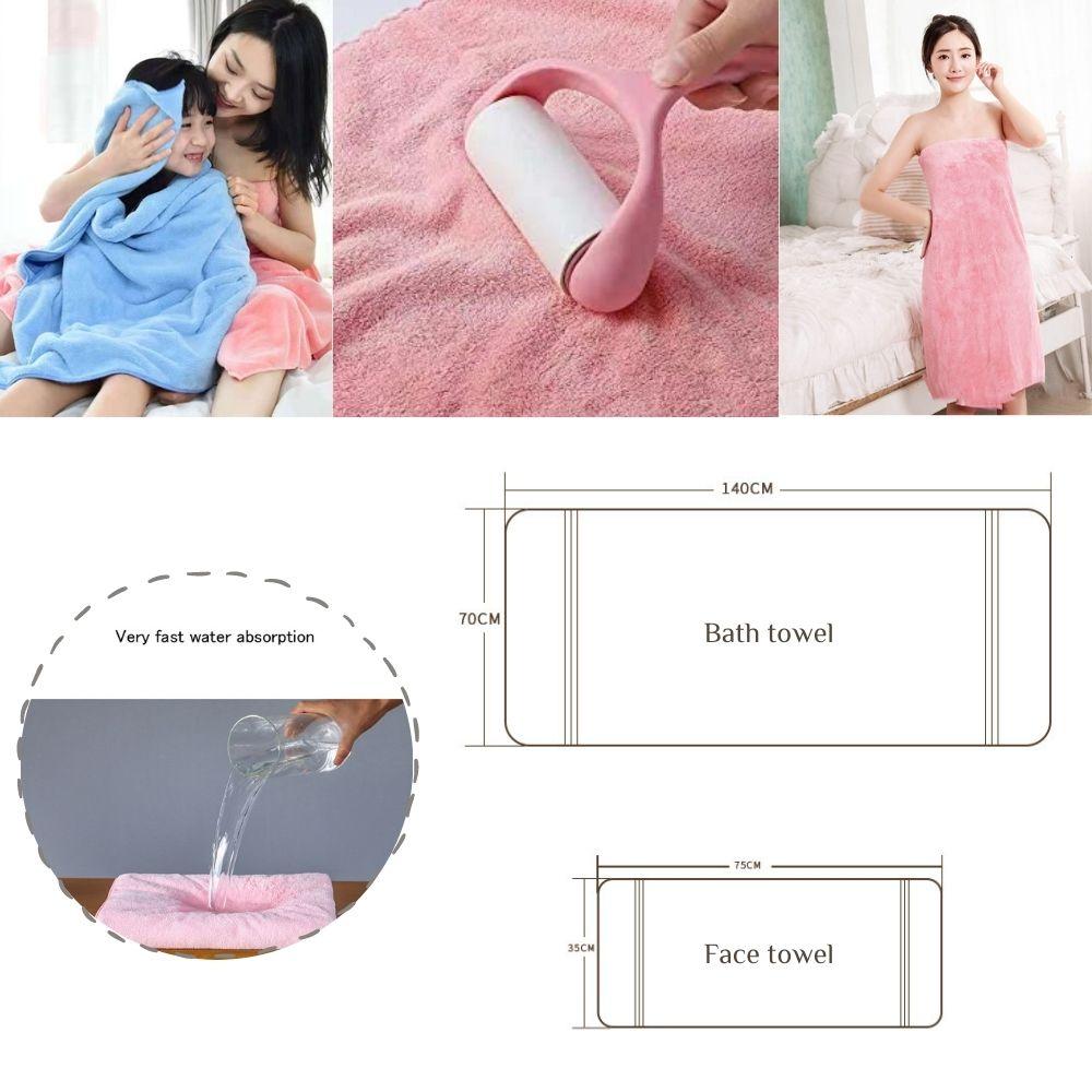 Set 2 Khăn Tắm Cao Cấp 70x140cm 35x75cm