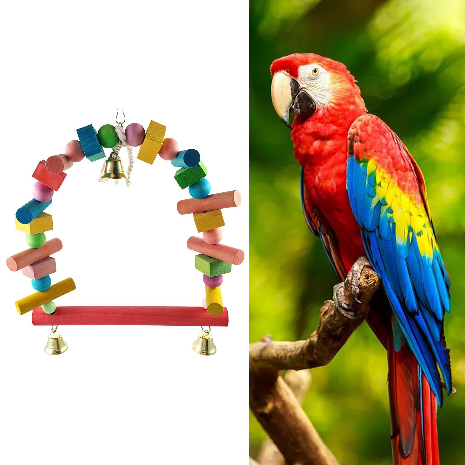 Pet Bird Swing Parrot Parakeet Budgie Cockatiel Cage Hammock Hanging Toy
