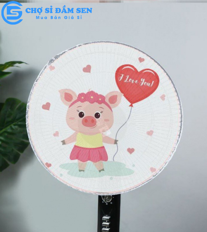 Lưới Bọc quạt hoạt hình dễ thương, giữ an toàn cho bé, yên tâm cho mẹ G341-Bocquat-HH