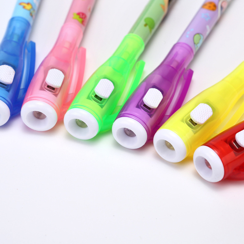 Set 10 Cây Bút Mực Tàng Hình Có Đèn UV – Bút Viết Bí Mật Cho Bé, Hiện Chữ Khi Chiếu Đèn