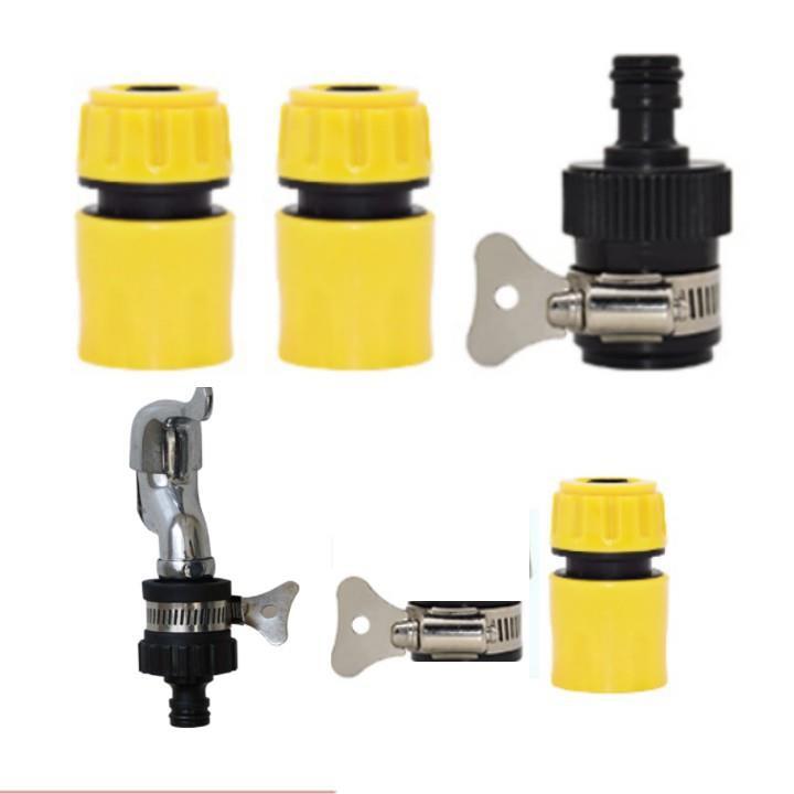 Bộ dây vòi xịt nước rửa xe, tưới cây . tăng áp 3 lần, loại 7m, 10m 206236 đầu đồng, đai, + tặng đai TL