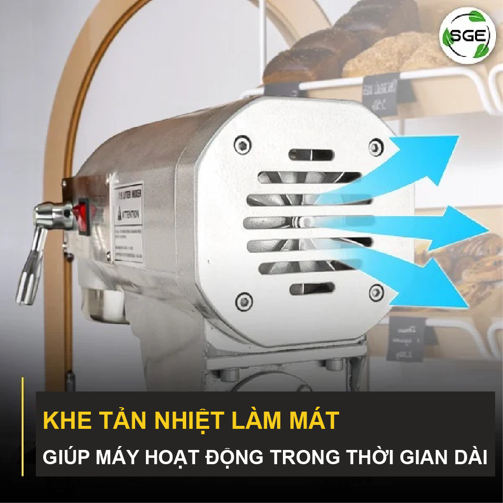 Máy Trộn Bột/Máy Trộn Thực Phẩm EM ECO (10-30 L) Đi Kèm Theo Máy Là Bộ Ba Đầu Trộn Để Phù Hợp Nhu Cầu Sử Dụng Khác Nhau SGE