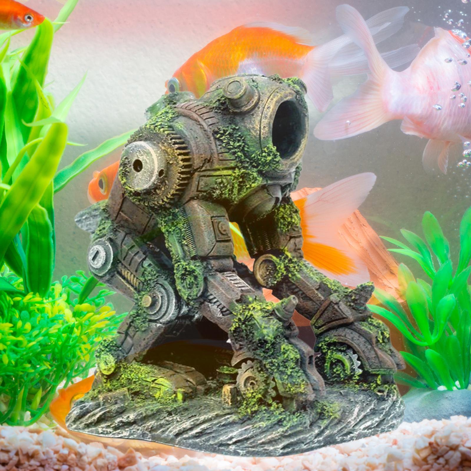 Aquarium Ornament Hide Cave Statue for Table Aquarium Decoration