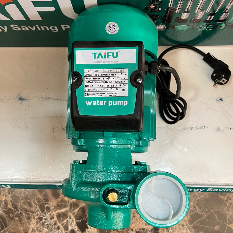 Máy bơm nước ly tâm lưu lượng lớn 1.1Kw (1.5HP) TAIFU 2DK-20 - Bảo hành 1 năm ( Cam kết hàng chính hãng )